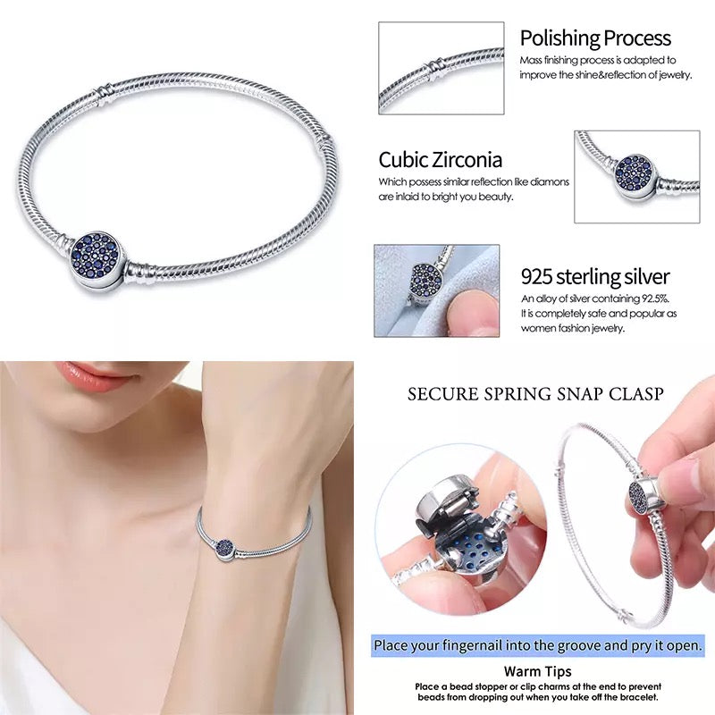 LVXNBA Chain Links Bracelet - Luxury S00 Blue